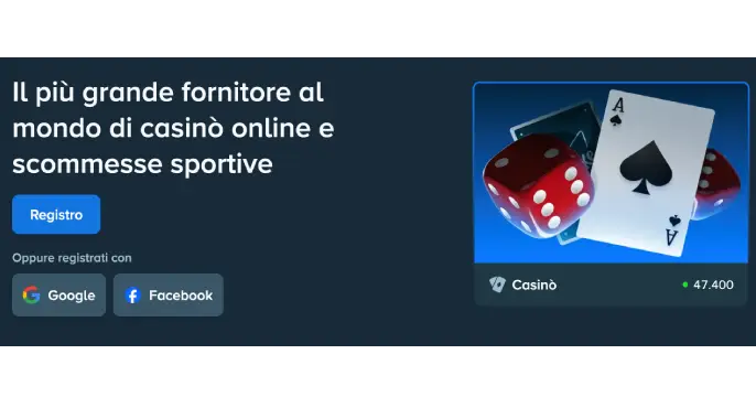 Schermata di accesso di Stake Casino